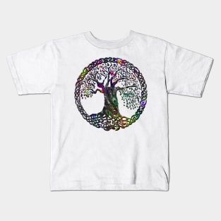 TREE OF LIFE - peacock Kids T-Shirt